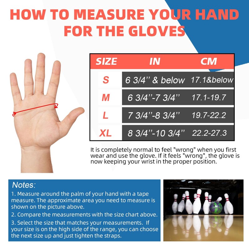 FURBBION Bowling Gloves, Bowling Wrist Splint, Bowling Wrist Support, Bowling