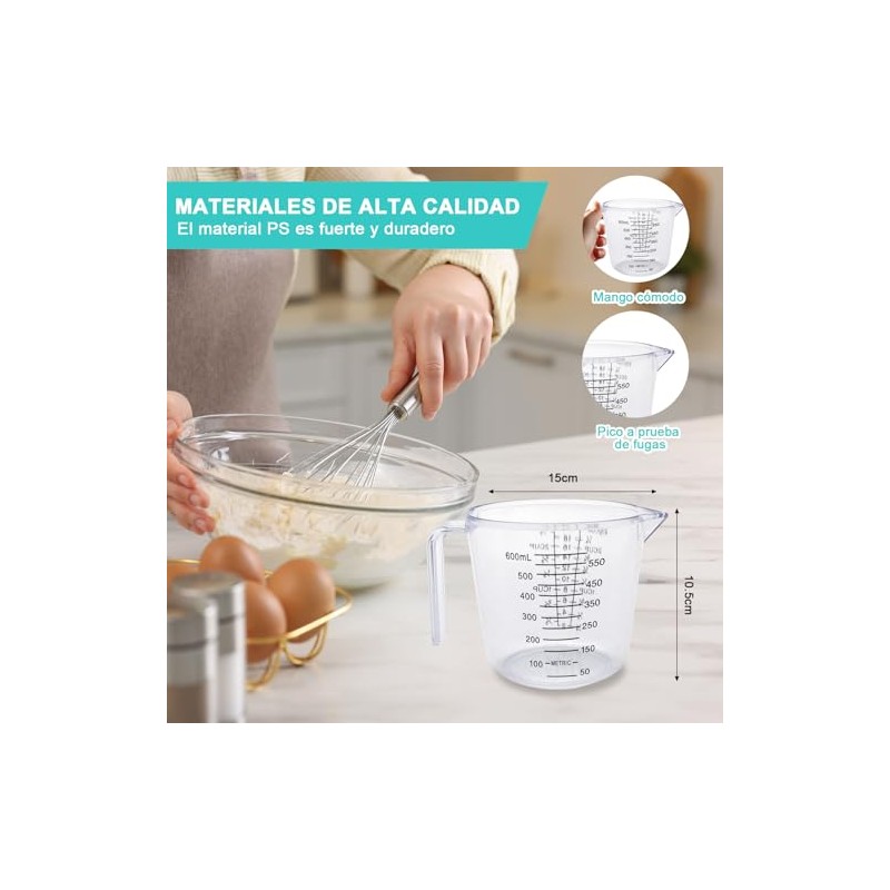 TENXUI - Tazas Medidoras de Cocina Set de 11 Piezas