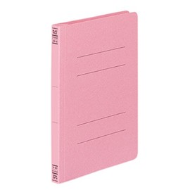 Kokuyo Flat File FU-V12P Resin Binder, Paper Cover, 2 Holes, A5, Holds 150 Sheets, Pink