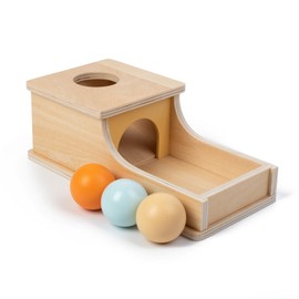Montessori Toys for Babies 6-12 Months, Object Permanence Box Wooden Ball Drop Toy, Early Learning Toy Play for 6 Month to 3 Year Old Toddlers and Infants