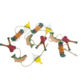 Beachcombers 49" Wood Boat and Oars Garland Multicolor