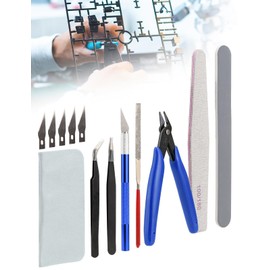 Model Making Tools Kit for Plastic Model Kits, Mellbree 14PCS Model Tools Kit Basic Tools Craft Set Hobby Building Tools Kit for Gundam Car Model Building Repairing and Fixing
