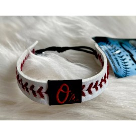 NAVY Baltimore Orioles Baseball Seam Bracelet - Unisex Red Seams