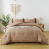 Andency Taupe Comforter Set Queen, 3 Pieces Boho Tassel Lightweight