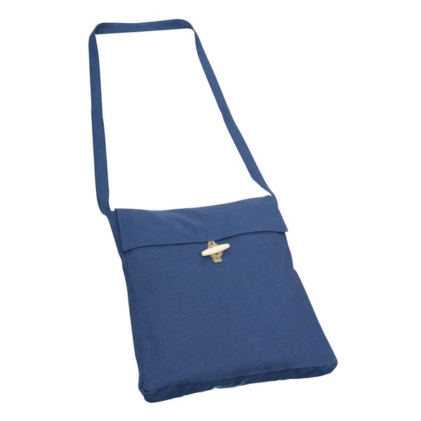 PROCOS - Bolsa de hombro de lona medieval, bolsa de peregrino, accesorio de cosplay vikingo, renacentista, Azul