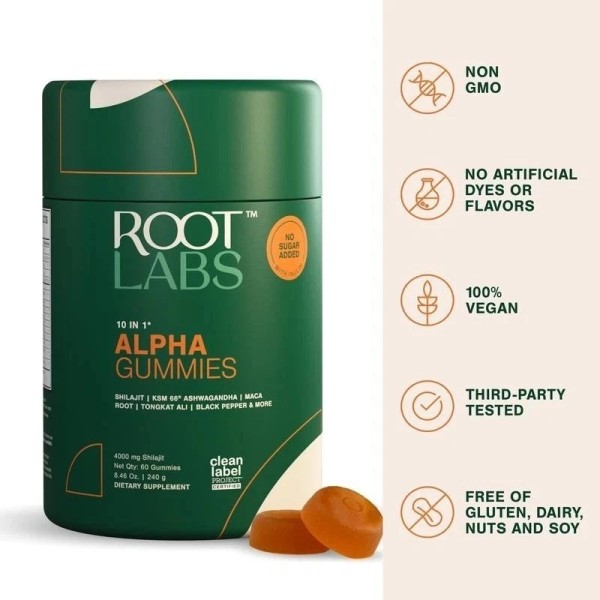 Root Labs 10-1 Alpha Gummies | 4000 mg Pure Shilajit