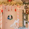 Christmas Front Door Wreath Funny Santa Claus Leg Decor Christmas