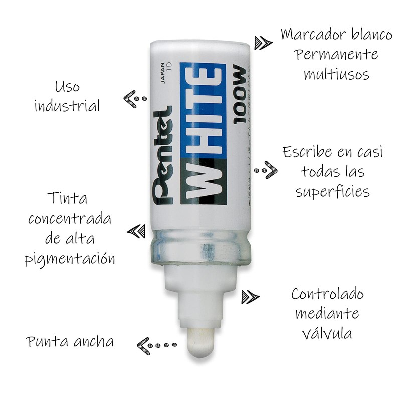 Pentel X100W-M-Granel Marcador Permanente