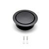 KLEHOPE Concealed Handle, Round, Inlet Handle, Black, Drawer Handles with