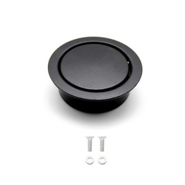 KLEHOPE Concealed Handle, Round, Inlet Handle, Black, Drawer Handles with Installation Kit, Furniture Knobs, Hidden Handle, Used for Drawers, Cabinets and Wall Windows