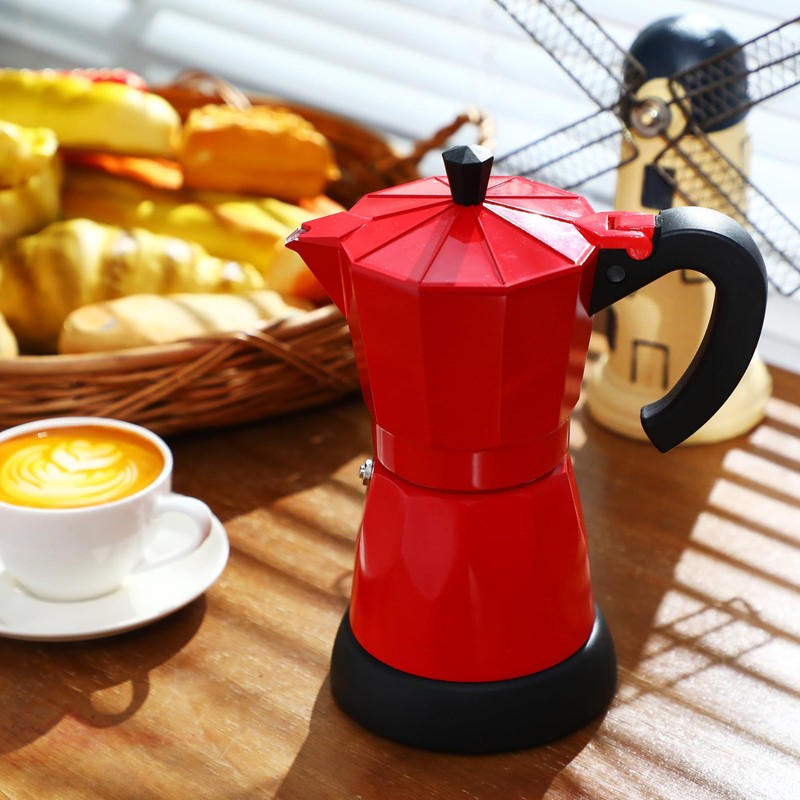 Lemosae Coffee Pot 6 Cup Electric Espresso Coffee Maker Italian