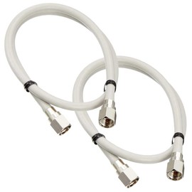 S4-FP-FP-0.5-2P Set of 2 4K 8K Compatible TV Antenna Cable 0.5 m Domestic 4C F Type Double-ended Straight