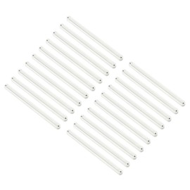sourcing map Drawer Slides, 20Pcs 235mm - Plastic Drawer Rails, Side Mounted Grooved Guide Rails for Cabinet Drawers Bedside Tables Wardrobe Dressers (White)
