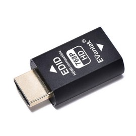 EVanlak Hdmi Edid Emulator Passthrough 3rd Generrtion Premium Aluminum Eliminated Emulator Adapter Work with Mac Thunderbolt to HDMI Switches/Extender/AV Receiver/Video Splitters 1024X768@60hz