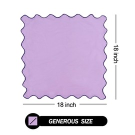 Servilletas de cena, algodón y lino, juego de 4 servilletas perfectas para fiestas, cenas, bodas, cócteles, Navidad, servilletas de tela lavables y reutilizables de 18 x 18 pulgadas (morado, 18 x 18