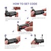 4 Digit Combination Padlock, 6.9 Inch Long Shackle Cable Lock