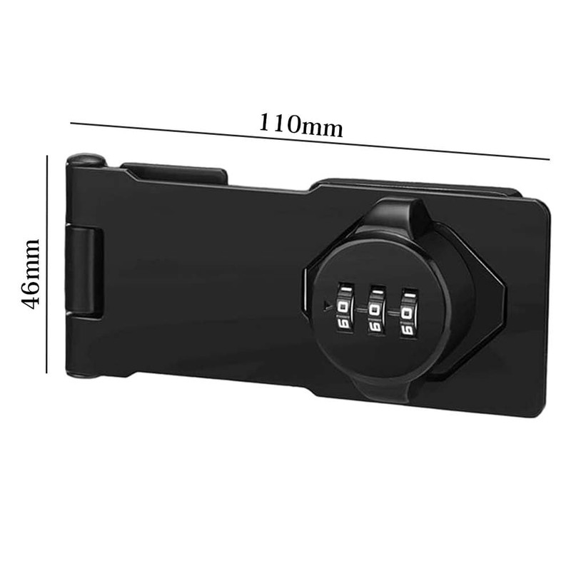 Door Lock, Retrofitted Room Key, 3-Digit Dial, Key Drop-proof, Zinc