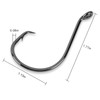 UCEC 40pcs Octopus Circle Hooks | Offset-Point, Fishing Hooks for