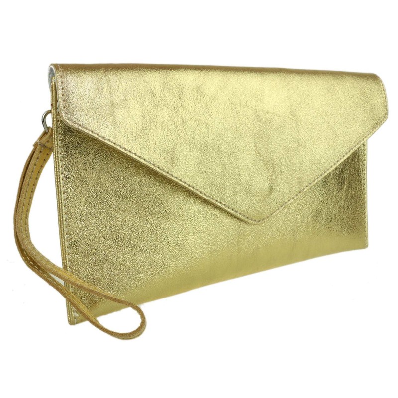 Girly HandBags Genuine Italian Suede Leather Envelope Clutch Bag Envelope