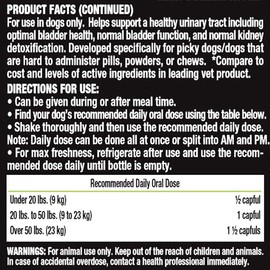 Liquid-Vet Advanced Kidney & Bladder Supplements for Dogs with Cranberry + D-Mannose | Dog Kidney Support | Dog Urinary Tract Health
