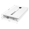 Rockville KRYPTON MF4 2400W Peak 4-Channel Marine Amplifier, White, IPX6,