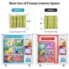 iSPECLE Freezer Organizer Bins - 2 Pcs Hanging Baskets for