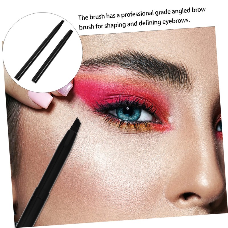 Healeved 6pcs Double-ended Eyebrow Brush Angled Brow Brush for Precise