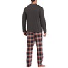 Vlazom Men's Pajamas Set Long Sleeves Soft Pj Top and