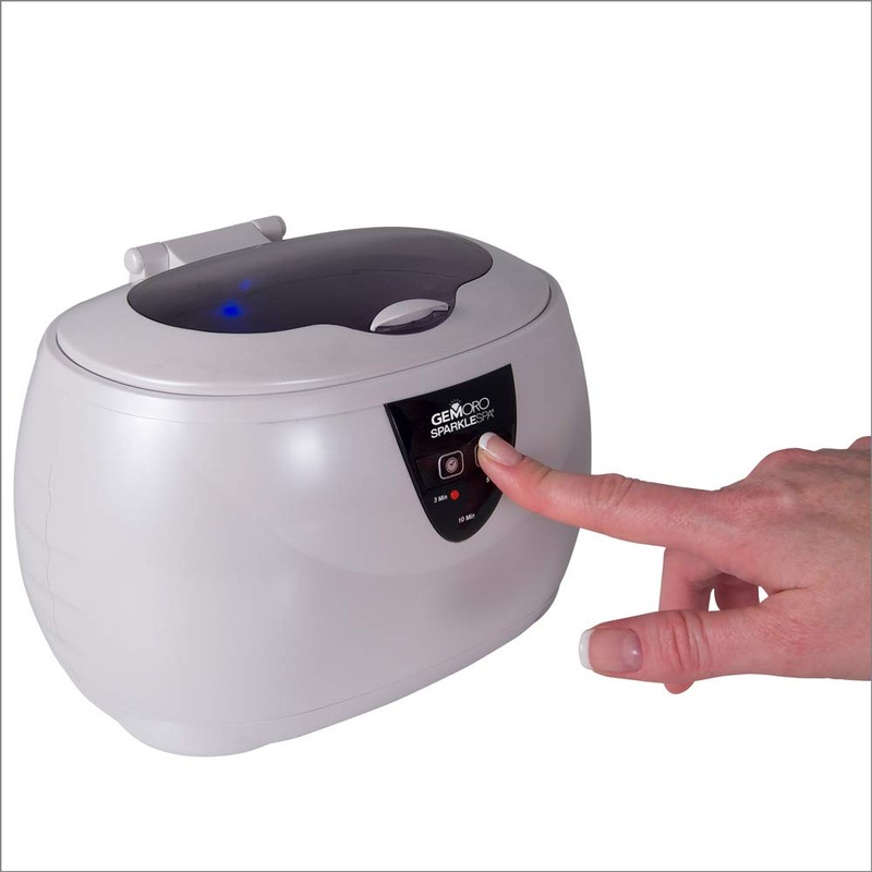 GemOro Sparkle Spa | Personal Ultrasonic Jewelry Cleaner with 3