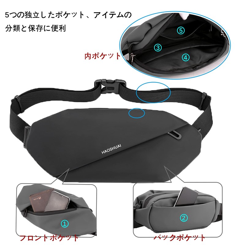 Multifunctional Waist Bag, black