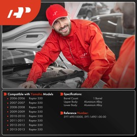 A-Premium 1 Barrel Carburetor Compatible with Yamaha Raptor 350 YFM350R YFM350RSE YFM350RSE2 2006-2013 Carb