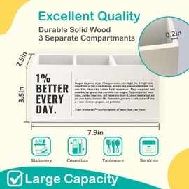 AQYIP Motivational Gifts Pen Holder for Home Office Desk, Inspirational Gifts for Women Men, Encouragement Makeup Brush Toothbrush Holder Organizer for Bathroom Desk Accessories