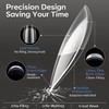Modelones Medium Almond Nail Tips, 360pcs Pre-etched Clear Fake Nails