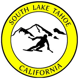 Athena Brands South Lake Tahoe California Extreme Skier Car Truck Window Bumper Sticker Decal - Neon Yellow