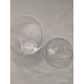 50 count 10oz squat cup, 50 count inner cup, 50 count dome lids with flat top no hole, for cupcake, icecream…