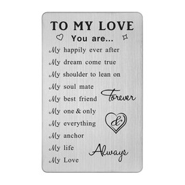 My Love Wallet Card, 10 Reasons Why I Love You, Soulmate Gifts for Her, Romantic Gifts for Girlfriend or Wife