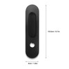 Pocket Lock Handle Invisible Light Weight Black Lock Circular Sliding