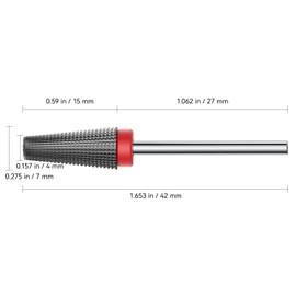 5-in-1 Professional Tungsten Nail Drill Bit - Multi-Grit, Universal 3/32" Fit, Salon-Quality for Natural & Acrylic Nails - Includes Carrying Case