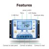 60A Solar Charge Controller 12V/24V Automatic Voltage Recognition Solar Panel