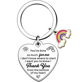 HULALA Thank You Gifts For Women Friends Teacher Mentor Tutor Colleagues Nurse You've Done So Much For Me I Thank You From The Bottom Of My Heart Keyring Keychain Key Rings