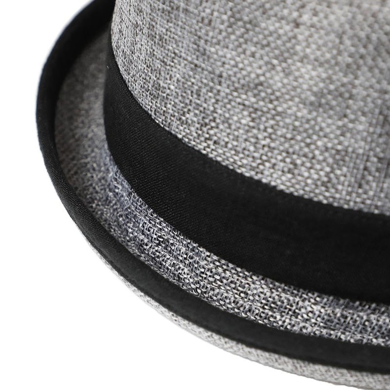 14+ ICHIYON PLUS 103577 Pork Pie Hat, Linen PORKPIE Hat,