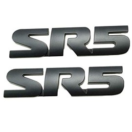 2Pcs SR5 Emblem Trunk Back Decal Sticker Badge for Tacoma Tundra (Matte Black)