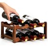 Porta Vinos de Madera 2 Niveles, Estante para Botellas