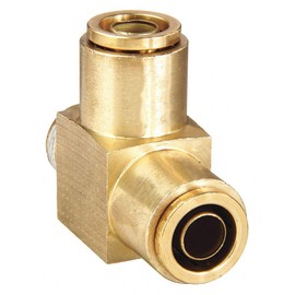 Eaton Weatherhead 1871X8 Brass CA360 D.O.T. Air Brake Tube Fitting, Run Tee, 3/8" NPT Male x 1/2" Tube OD
