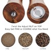 Wooden Salt and Pepper Grinder Set with Tray, 8 Inch