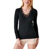 T-Shirt a Maniche Lunghe in Thermolactyl Traforato Nero M