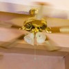 DICOSMETIC 10Pcs Angel Wing Faceted Glass Ceiling Fan Pull Chain