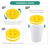 4 Pieces 5 Gallon Bucket Lid with Bucket Lid Opener,Plastic