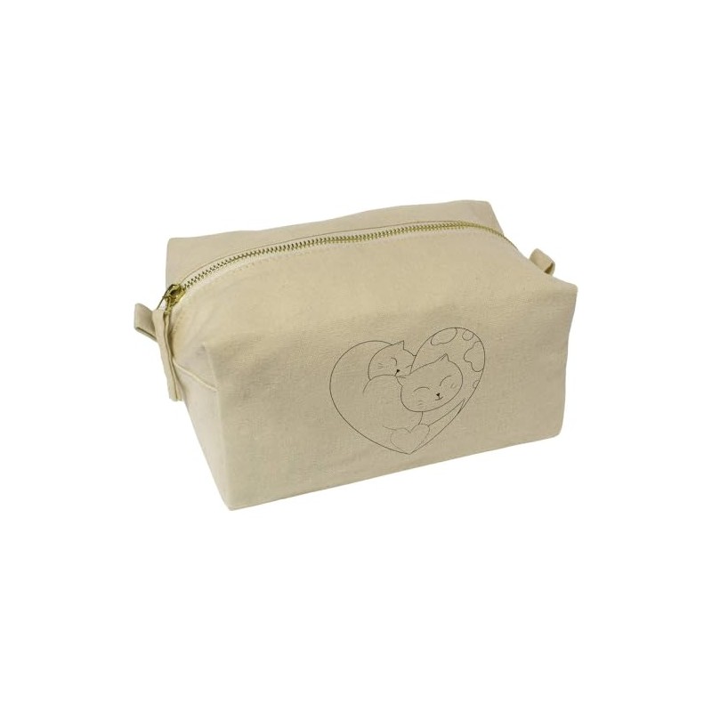 'Love Cats' Canvas Wash Bag/Makeup Case (CS00042759)