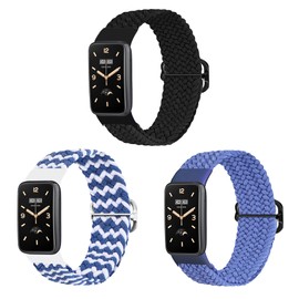 KUTEWEU Nylon Bracelet for Mi Band 7 Pro, Elastic Adjustable Replacement Strap Mi Band 7 Pro - Sport Braided Watch Strap for Mi Band 7 Pro Accessories, Nylon, No gemstone